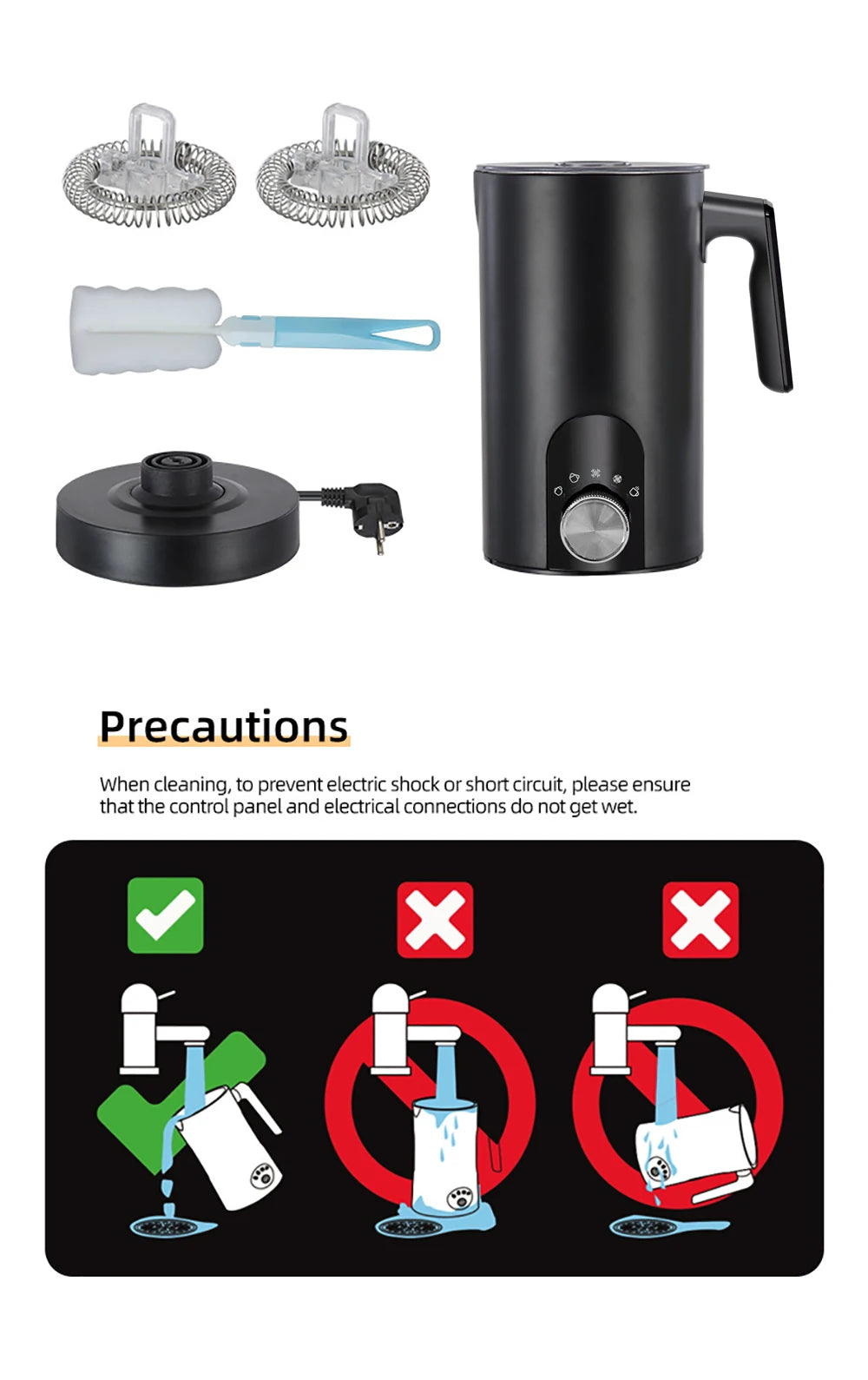 Electric Milk Frother & Foam Maker — Café-Quality Lattes & Cappuccinos at Home