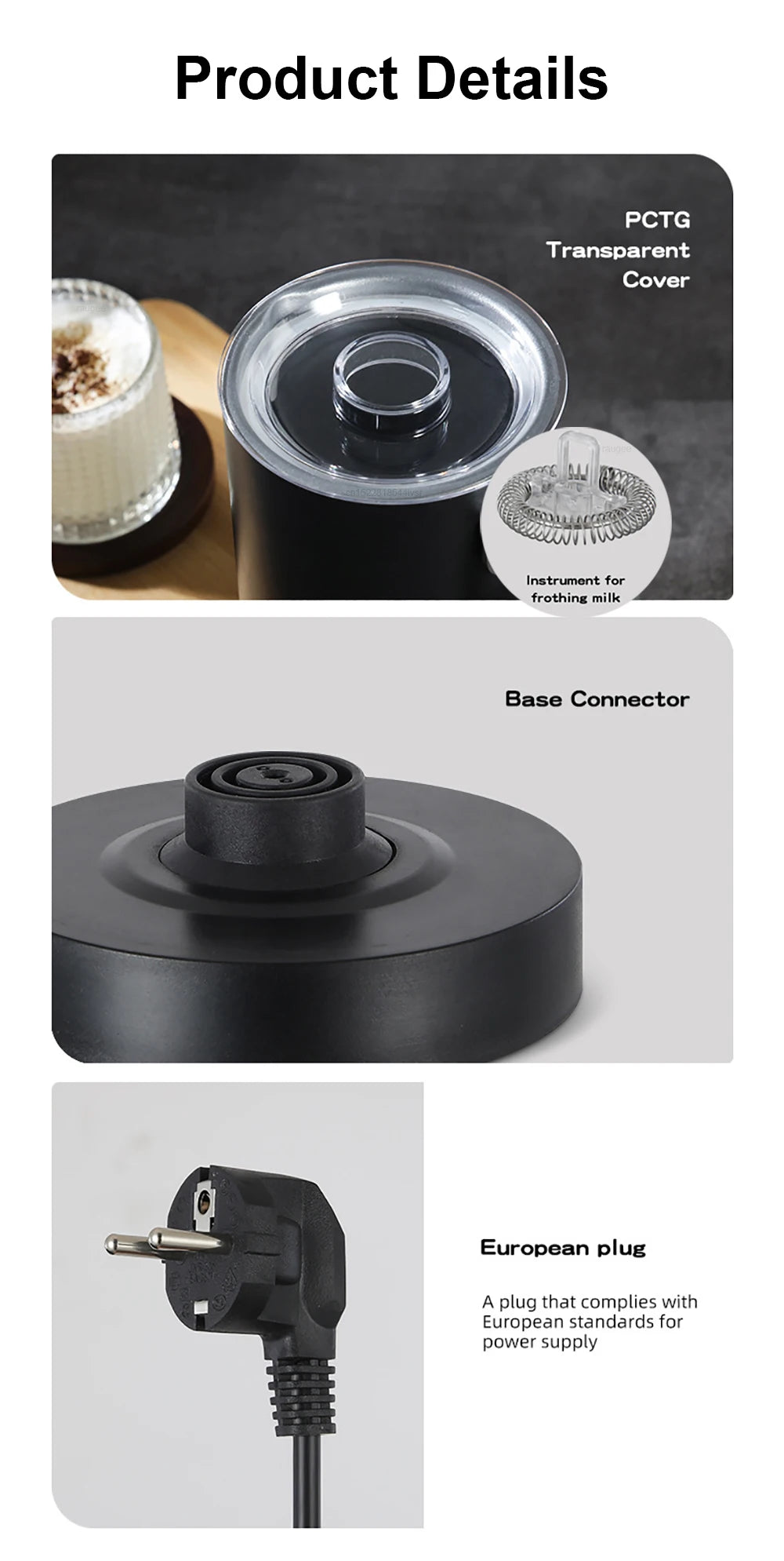 Electric Milk Frother & Foam Maker — Café-Quality Lattes & Cappuccinos at Home