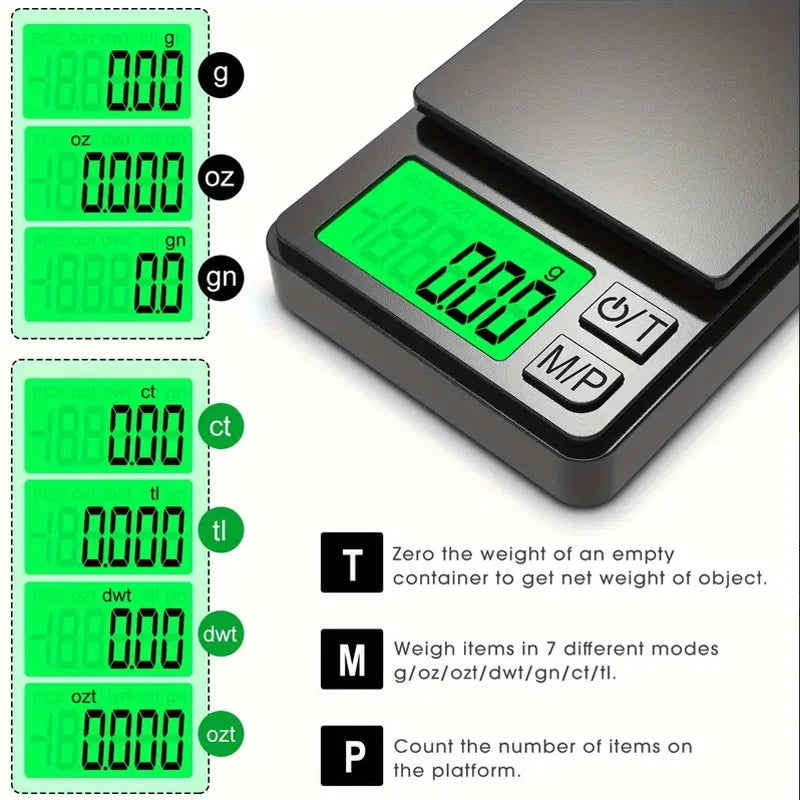 Precision Digital Kitchen Scale — Accurate to 0.1g for Cooking, Baking & Meal Prep