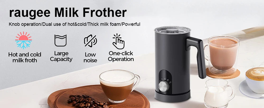 Electric Milk Frother & Foam Maker — Café-Quality Lattes & Cappuccinos at Home