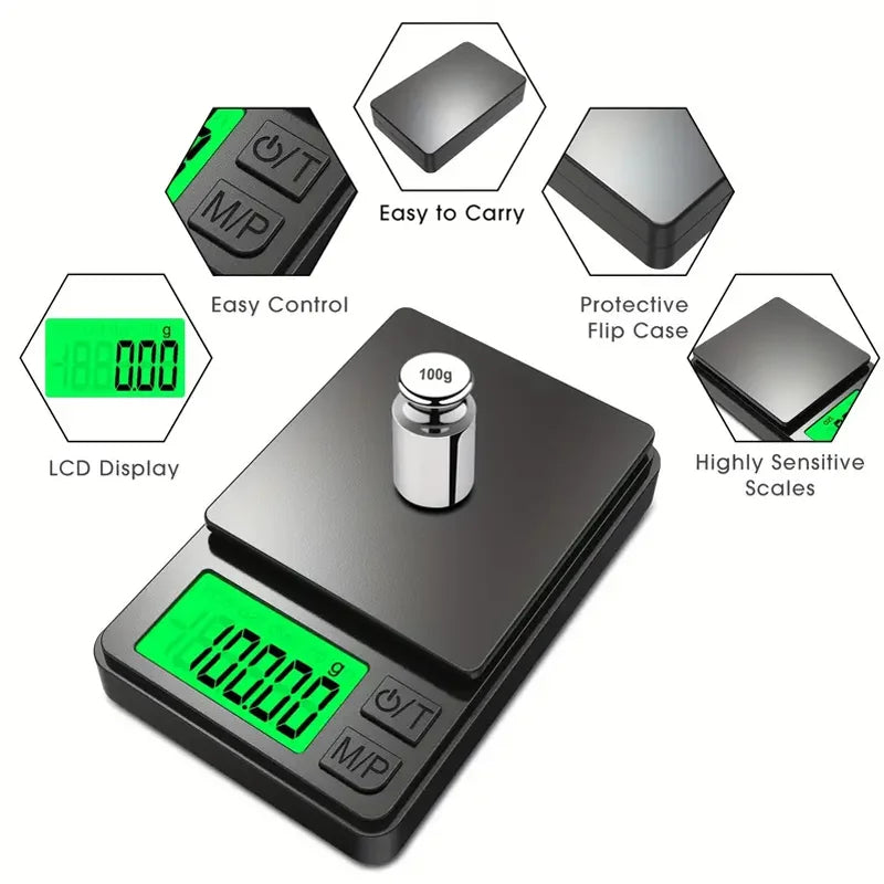 Precision Digital Kitchen Scale — Accurate to 0.1g for Cooking, Baking & Meal Prep
