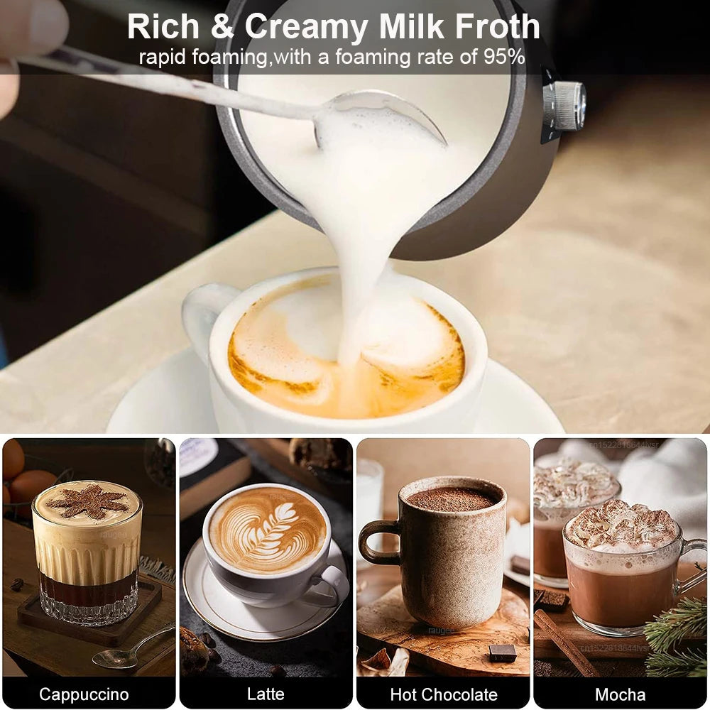 Electric Milk Frother & Foam Maker — Café-Quality Lattes & Cappuccinos at Home